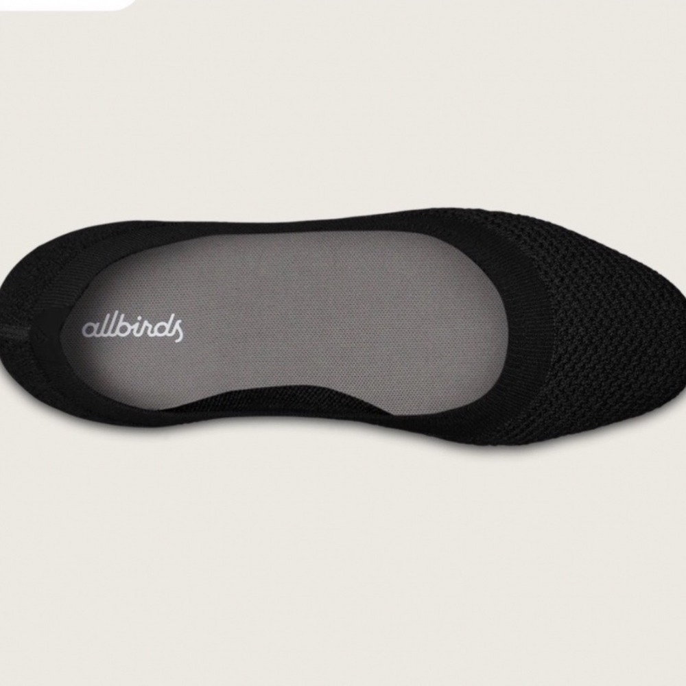 Allbirds Tree Breezer Jet Black Dress Office Flats Women's Size 9.5 $105
